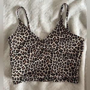 Y2K Leopard print tank top